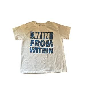 🍁 BUNDLE ONLY - 5/$15  “Win From Within" Short Sleeve Casual Shirt, Size Small